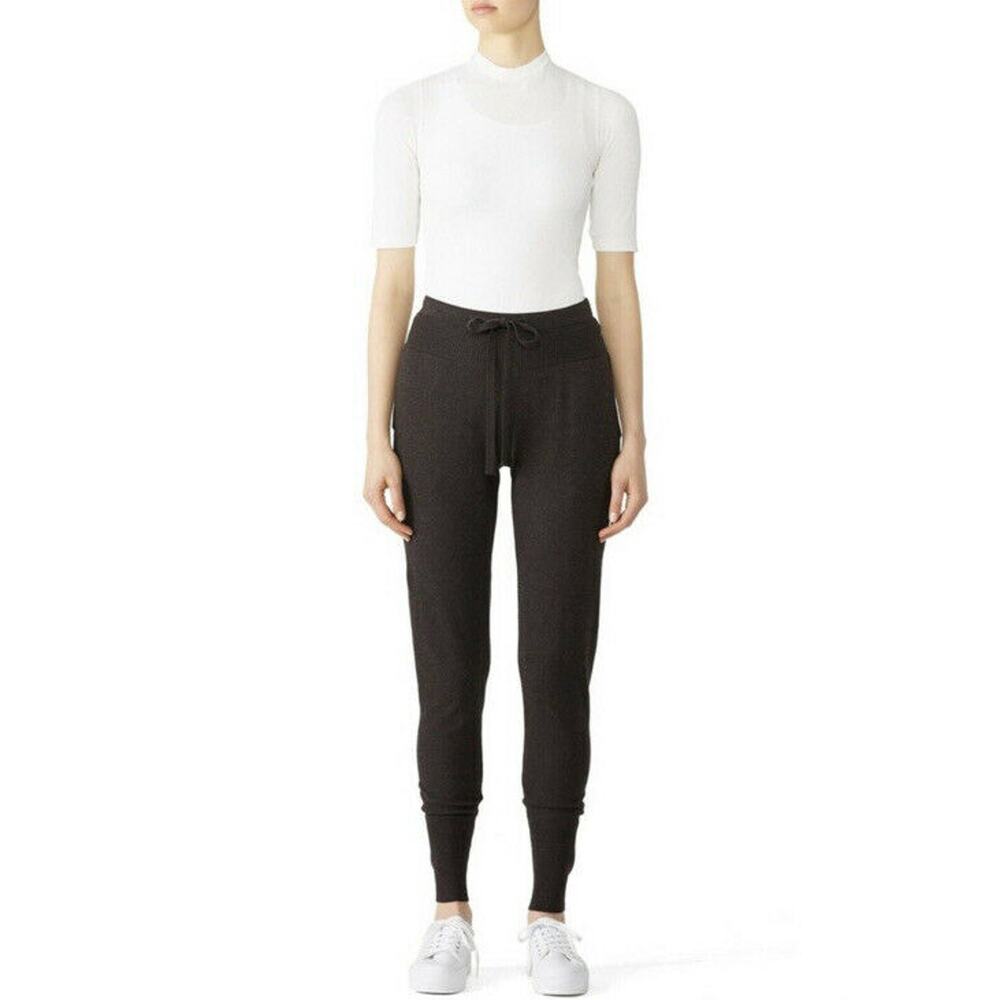 Natori Anthracite Jogger Pants‎ Drawstring Waist High Rise Pockets Knit Large